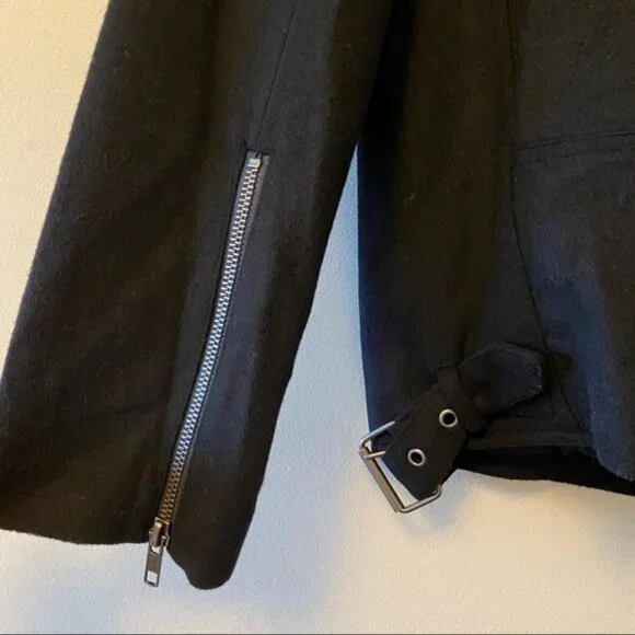 NEW Rebecca Minkoff Brando Wool Blend Moto Jacket